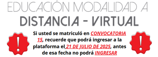 Modalidad a Distancia Virtual